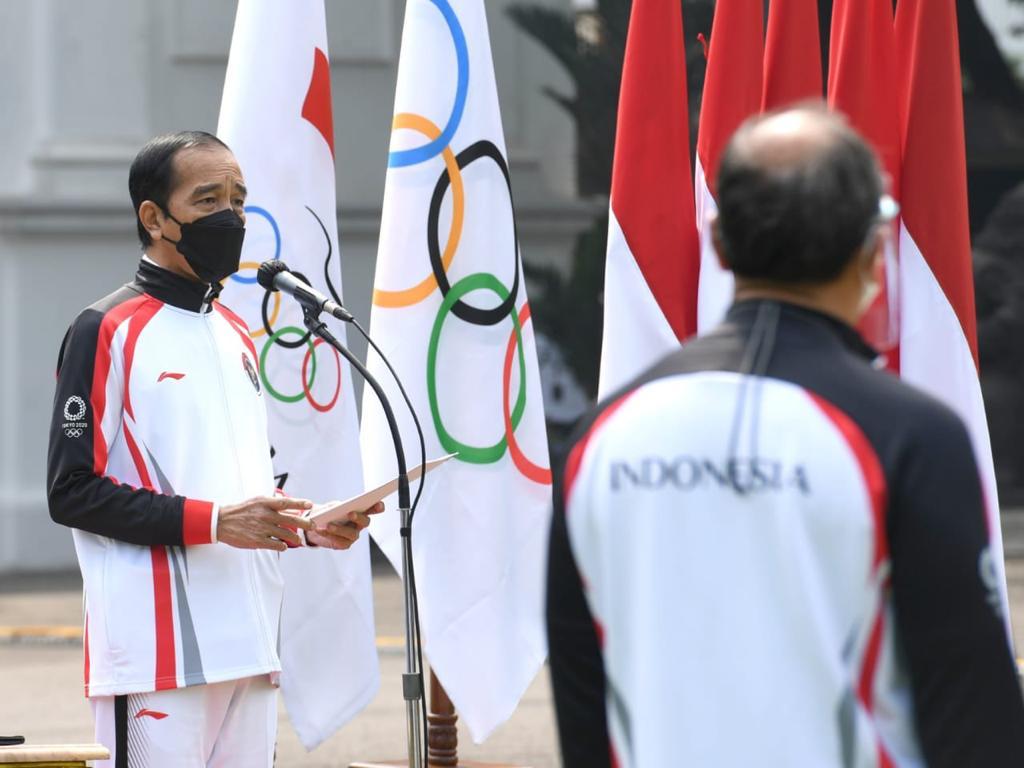 Kontingen Olimpiade Tokyo 2020 Resmi Dilepas Jokowi