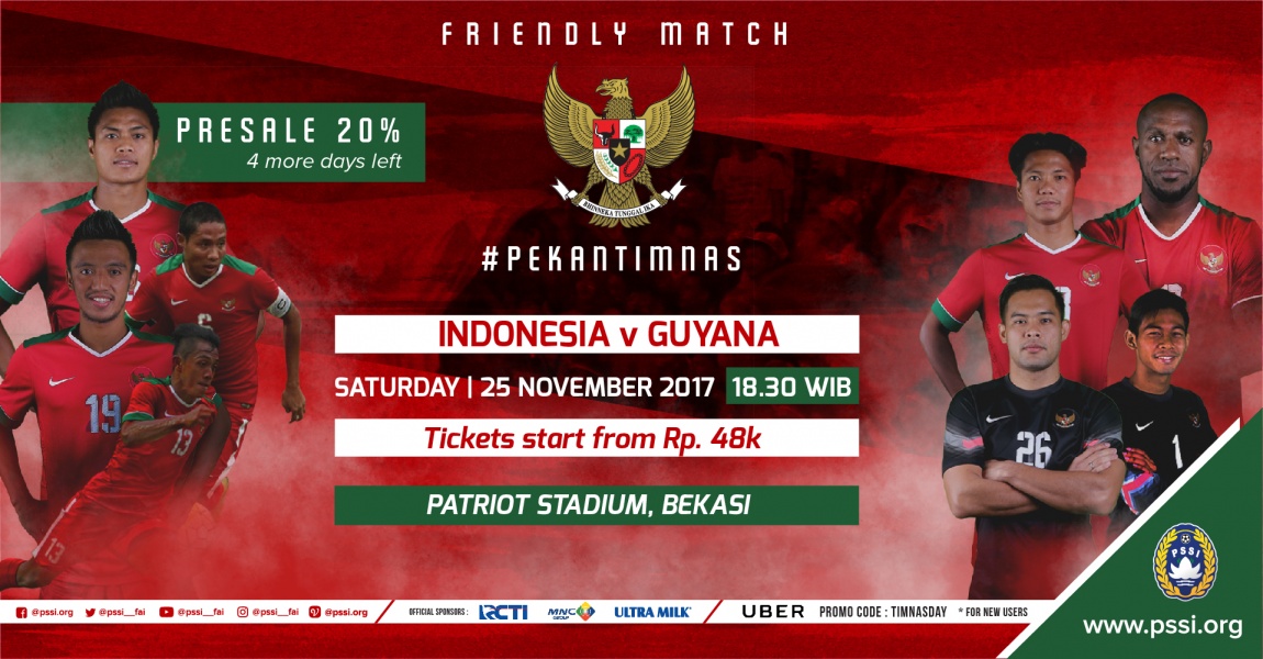 Ada Diskon untuk Mahasiswa, Berikut Harga Tiket Timnas Vs Guyana