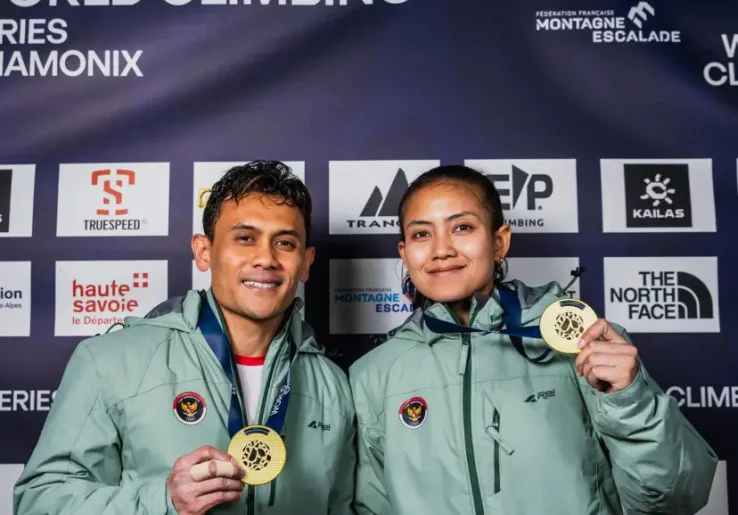 Veddriq Leonardo dan Desak Made Bawa Pulang Emas dari World Climbing Series 2026