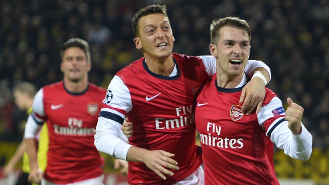 Gol Ramsey Bungkam Dortmund