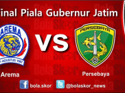 Paruh Babak, Arema ungguli Persebaya<!--idunk-->Final Piala Gubernur Jawa Timur