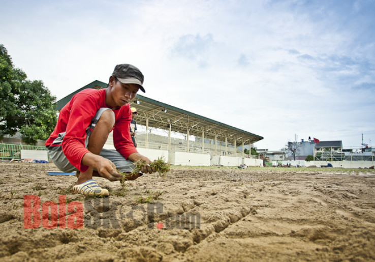 Bersolek dengan Rumput Kelas Satu Standar FIFA<!--idunk-->Stadion VIJ