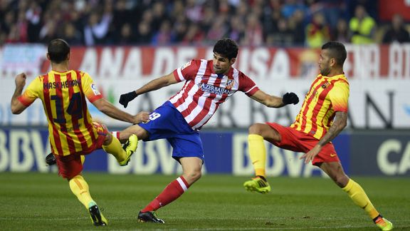 Tempo Tinggi, Atletico Madrid vs Barcelona Masih Nihil Gol<!--idunk-->Babak I
