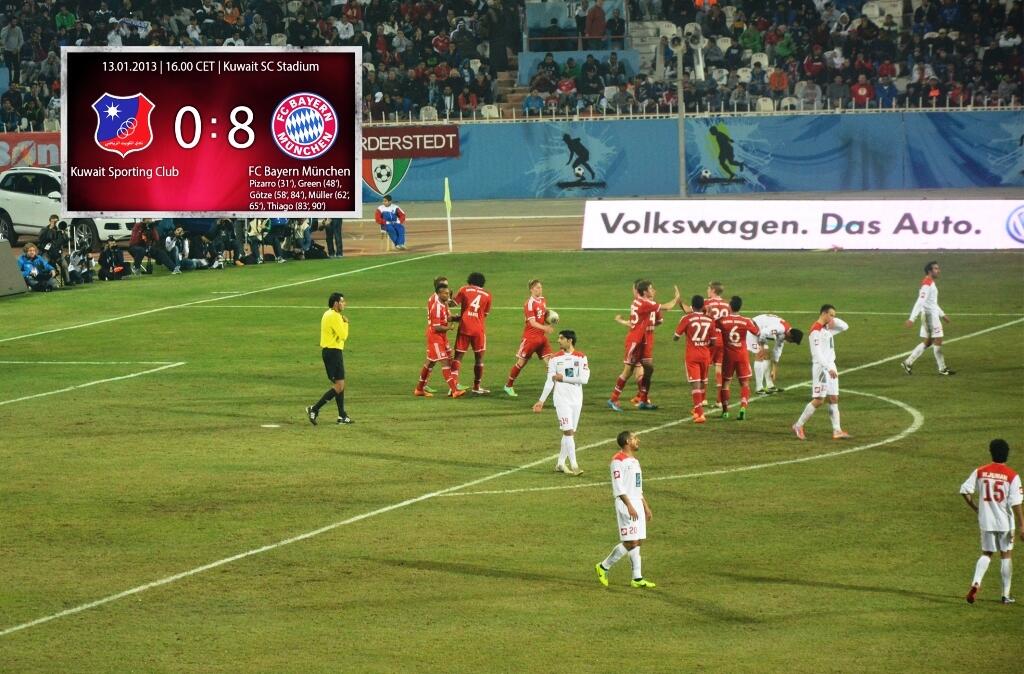 8 Gol, Bayern Muenchen Cukur Al Kuwait SC<!--idunk-->Uji Coba Internasional