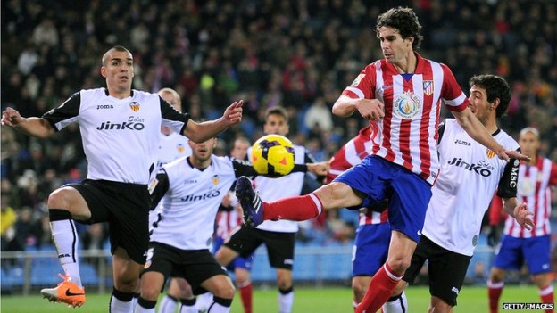Saling Serang, Atletico Madrid vs Valencia Main Imbang<!--idunk-->Babak I Piala Raja