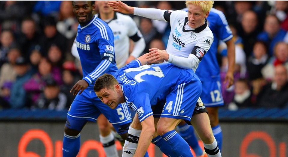 Pertahanan Gerendel Derby County Repotkan Chelsea<!--idunk-->Babak I