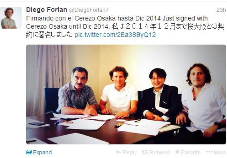 Cerezo Osaka Jadi Pelabuhan Baru Diego Forlan