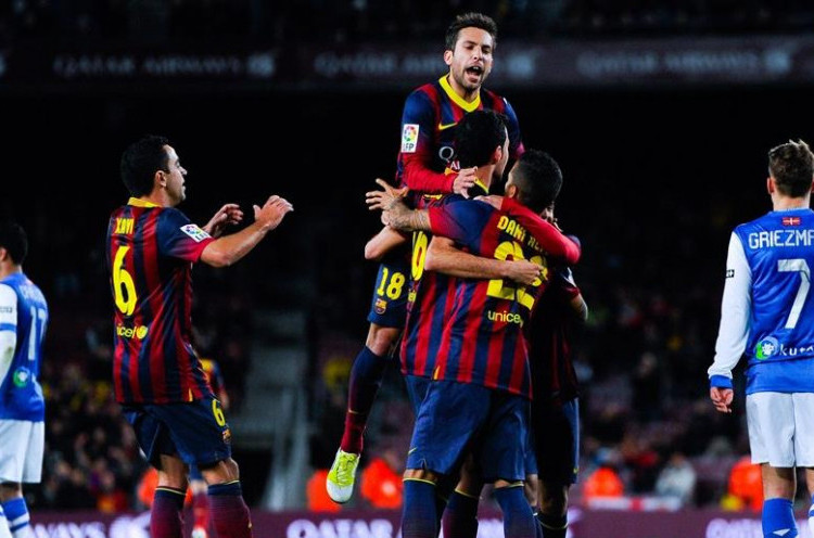 Hajar 10 Pemain Sociedad, Barca Hampir ke Final<!--idunk-->Semifinal Copa Del Rey