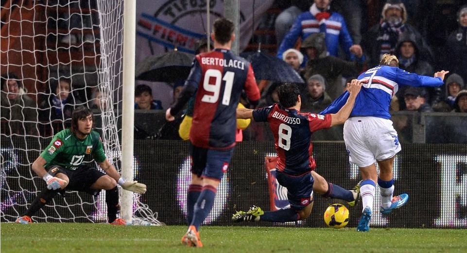 Maxi Lopez Bawa Sampdoria Menang di Derby Della Lanterna