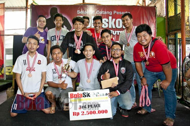 United Indonesia Kunci Peringkat Ketiga<!--idunk-->Bolaskor Fans Club Futsal Challenge 2014