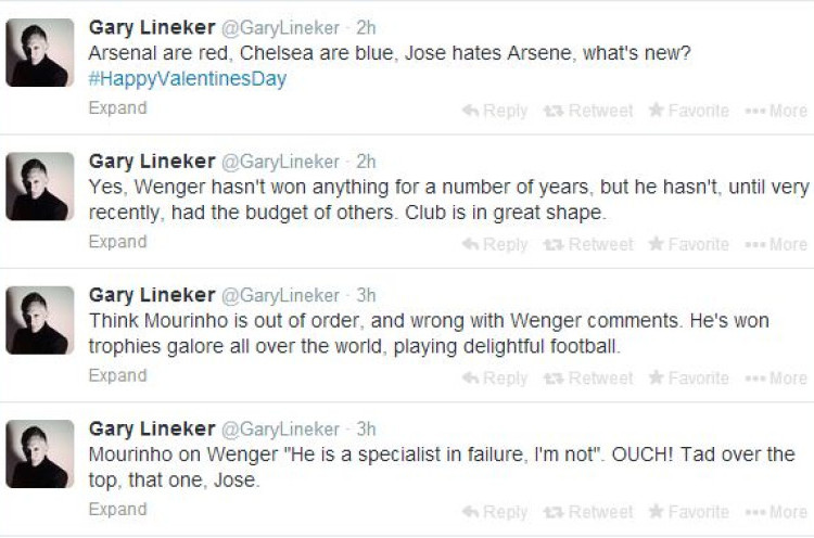 Garry Lineker: Komentar Mourinho ke Wenger Sangat Ngawur