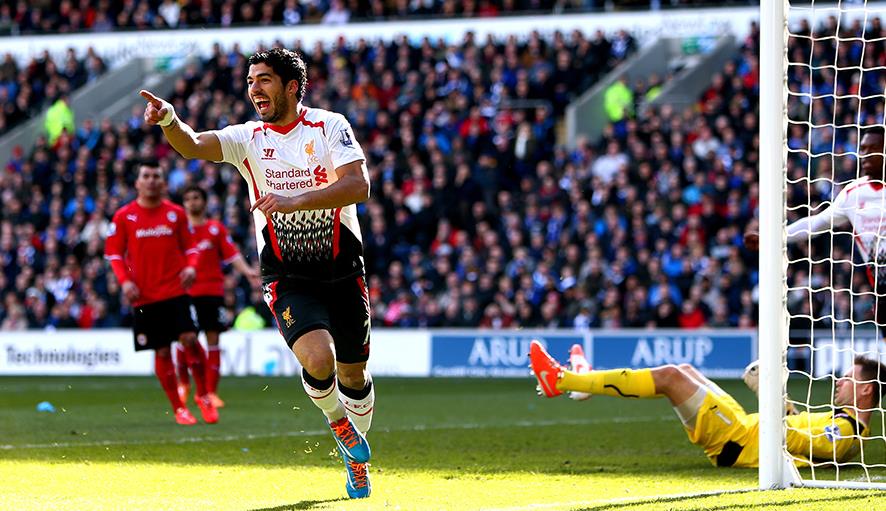Trigol Luis Suarez, Liverpool Gasak Cardiff City