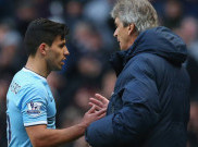 Pellegrini Tak Izinkan Aguero Gabung Barcelona