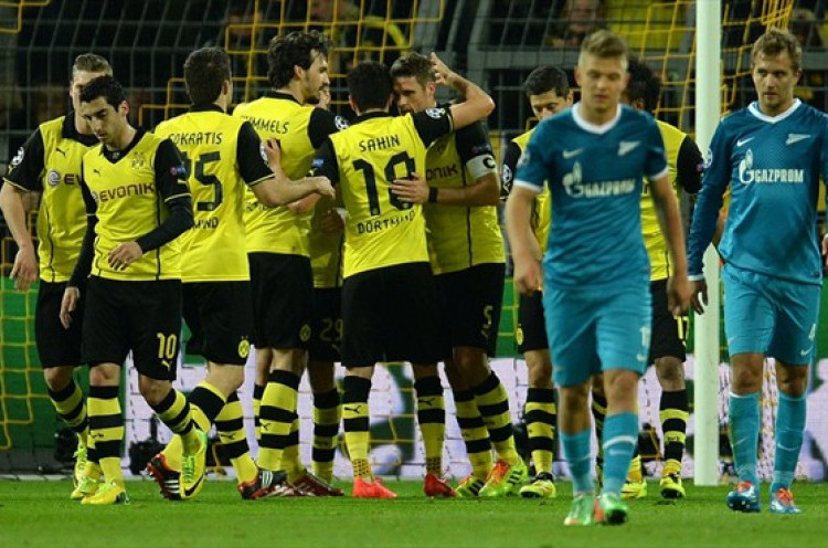 Dibekuk Zenit, Borussia Dortmund Tetap Masuk Perempat Final<!--idunk-->16 Besar Liga Champions
