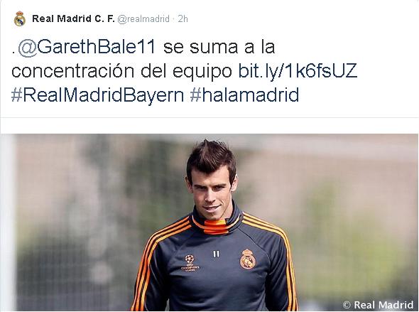 Gareth Bale Dipastikan Perkuat Real Madrid<!--idunk-->Jelang Semi Final Liga Champions