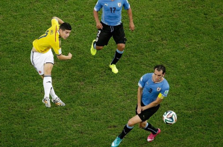 Gol Indah James Rodriguez Bawa Kolombia Pimpin Uruguay<!--idunk-->Babak I