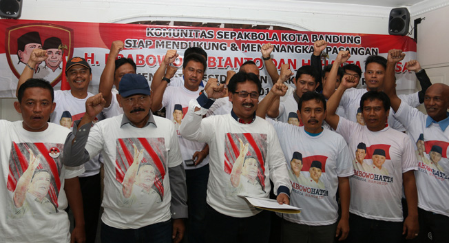 Komunitas Sepak Bola Jabar dan Mantan Pemain Persib Dukung Capres Prabowo-Hatta