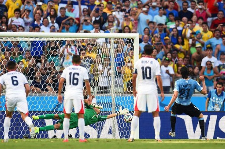 Penalti Cavani Bawa Uruguay Ungguli Kosta Rika<!--idunk-->Babak I
