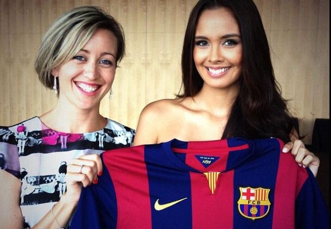 Miss World 2013 Seksi Ini Jadi Fans Terbaru Barcelona