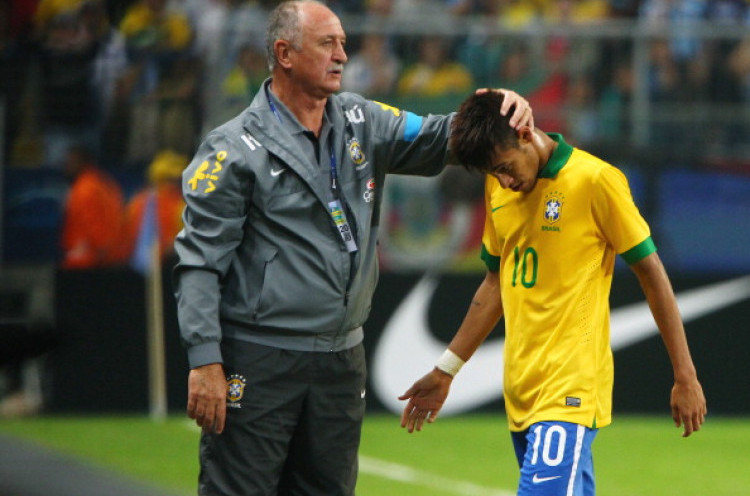 Scolari: Neymar Kunci Sukses Permainan Brasil