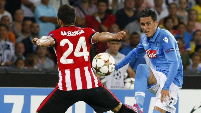 Paruh Laga, Napoli Tertinggal Dari Athletic Bilbao <!--idunk--> Babak I
