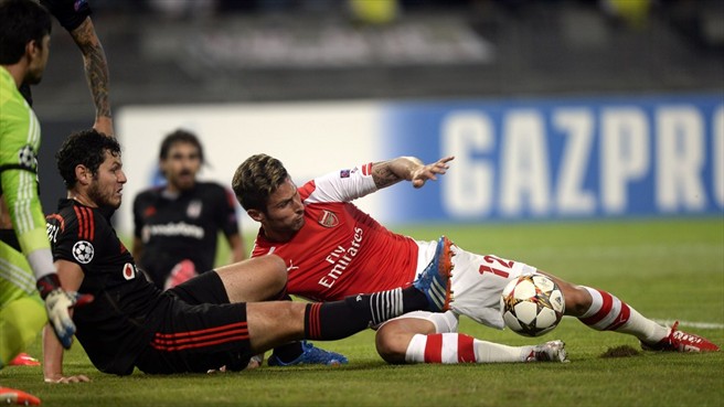 Besiktas Sukses Buat Arsenal Kewalahan <!--idunk--> Babak I