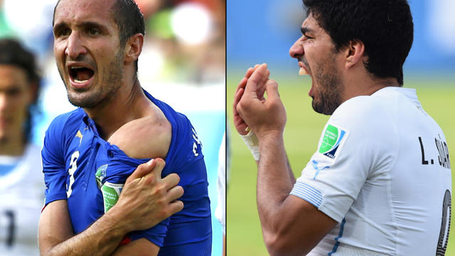 Lagi, Chiellini Minta Hukuman Suarez Dikurangi