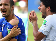 Lagi, Chiellini Minta Hukuman Suarez Dikurangi