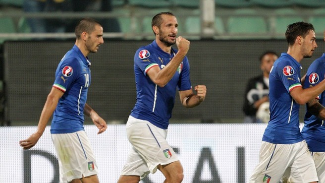 Chiellini Bikin 3 Gol, Italia Atasi Azerbaijan<!--idunk-->Kualifikasi Piala Eropa 2016